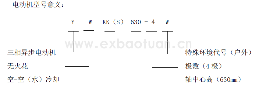 YWKK、YWKS系列高壓無(wú)火花三相異步電動(dòng)機(jī)(機(jī)座號(hào)315～630)(圖1)